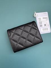 Chanel CC compact black caviar wallet - 4