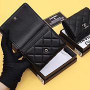 Chanel CC compact black caviar / lambskin wallet - 2