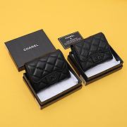 Chanel CC black caviar / lambskin wallet - 3