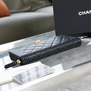 Chanel boy caviar black gold zipper wallet - 4