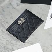 Chanel boy silver card holder - 4