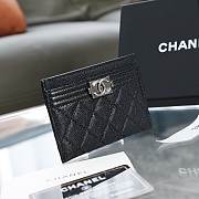 Chanel boy silver card holder - 2