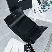 Chanel boy compact black caviar wallet - 4