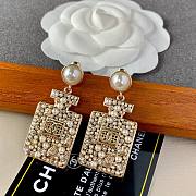 chanel crystal pearl cc earings - 1