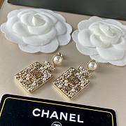 chanel crystal pearl cc earings - 6