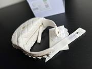 Chanel white lambskin pouch  - 2