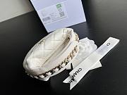 Chanel white lambskin pouch  - 5