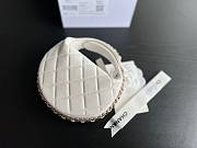 Chanel white lambskin pouch  - 6