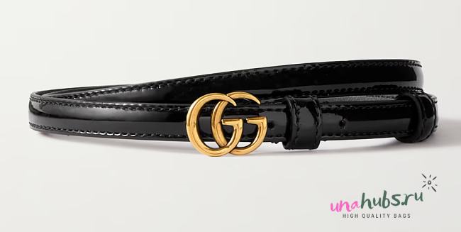 Gucci GG patent leather belt 1.27cm - 1