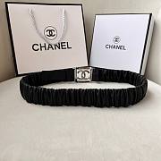 Chanel CC silver lambskin belt  - 5