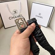 Chanel CC silver lambskin belt  - 4