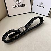 Chanel CC silver lambskin belt  - 2