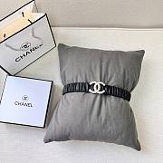 Chanel CC Silver Crystal lambskin belt - 3