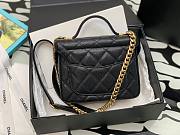 Chanel 23C Vanity Mini Top Handle Black Caviar Bag - 2