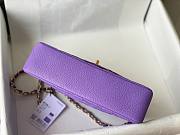 Chanel 1112 CF classic purple caviar gold hardware 25cm bag - 2