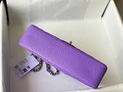 Chanel 1112 CF classic purple caviar silver hardware 25cm bag - 6