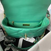 Chanel 19 flap green gold hardware bag 26cm - 5