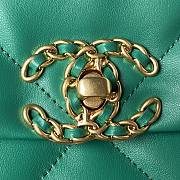 Chanel 19 flap green gold hardware bag 26cm - 2