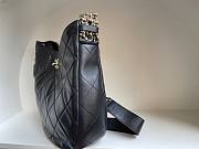 Chanel 22p hobo black lambskin gold hardware bag - 4