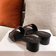 Dior black D-club slides/ heeled sandals - 2