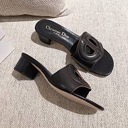 Dior black D-club slides/ heeled sandals - 4