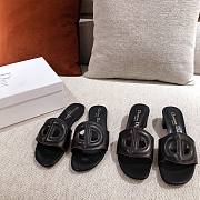 Dior black D-club slides/ heeled sandals - 5