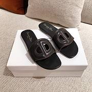 Dior black D-club slides/ heeled sandals - 6