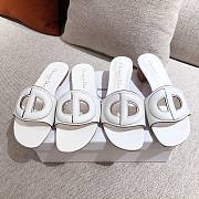 Dior white D-club slides/ heeled sandals - 1