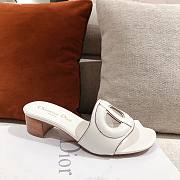 Dior white D-club slides/ heeled sandals - 4