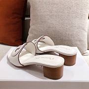 Dior white D-club slides/ heeled sandals - 5