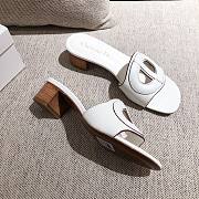 Dior white D-club slides/ heeled sandals - 6