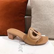 Dior brown D-club slides/ heeled sandals - 2