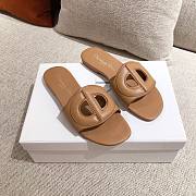 Dior brown D-club slides/ heeled sandals - 4