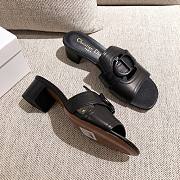 Dior 30 Montaigne black slides/ heeled sandal - 4