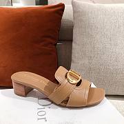 Dior 30 Montaigne brown slides/ heeled sandals - 2