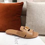 Dior 30 Montaigne brown slides/ heeled sandals - 5