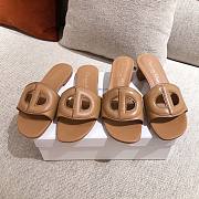 Dior brown D-club slides/ heeled sandals - 6