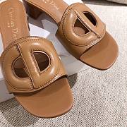 Dior brown D-club slides/ heeled sandals - 5