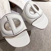 Dior white D-club slides/ heeled sandals - 2