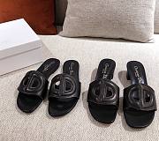 Dior black D-club slides/ heeled sandals - 1