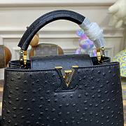 Louis Vuitton Capucines Black Ostrich leather PM/MM bag - 3