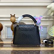 Louis Vuitton Capucines Black Ostrich leather mini bag - 3