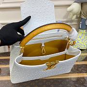 Louis Vuitton Capucines White Ostrich leather PM bag - 5