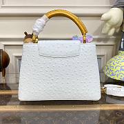 Louis Vuitton Capucines White Ostrich leather bag - 3