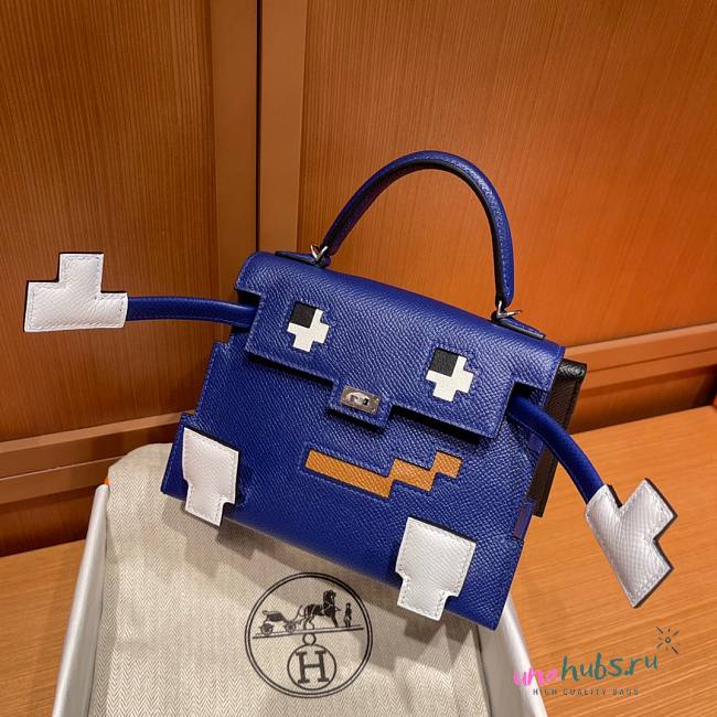 Hermes Kellydole Picto Epsom Blue Bag - 1