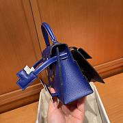 Hermes Kellydole Picto Epsom Blue Bag - 5