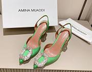 AMINA MUADDI Camelia Satin 105 Sling Heel - 1