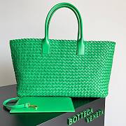 Bottega Veneta Cabat Tote Green Lambskin Bag - 1