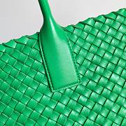 Bottega Veneta Cabat Tote Green Lambskin Bag - 2