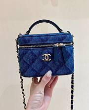 Chanel denim vanity comestic bag - 1